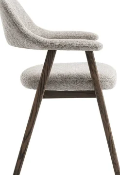 Rousseau Esszimmerstuhl Coralie - 64x59.5x83cm - Eiche rauch/beige Stoff