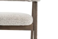 Rousseau Esszimmerstuhl Coralie - 64x59.5x83cm - Eiche rauch/beige Stoff