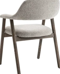 Rousseau Esszimmerstuhl Coralie - 64x59.5x83cm - Eiche rauch/beige Stoff