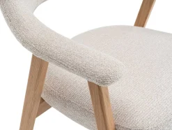 Rousseau Esszimmerstuhl Coralie - 64x59.5x83cm - Eiche massiv/beige Stoff