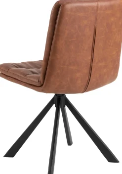 Emob Esszimmerstuhl Dean - 47x57x85cm - Kunstleder - cognac