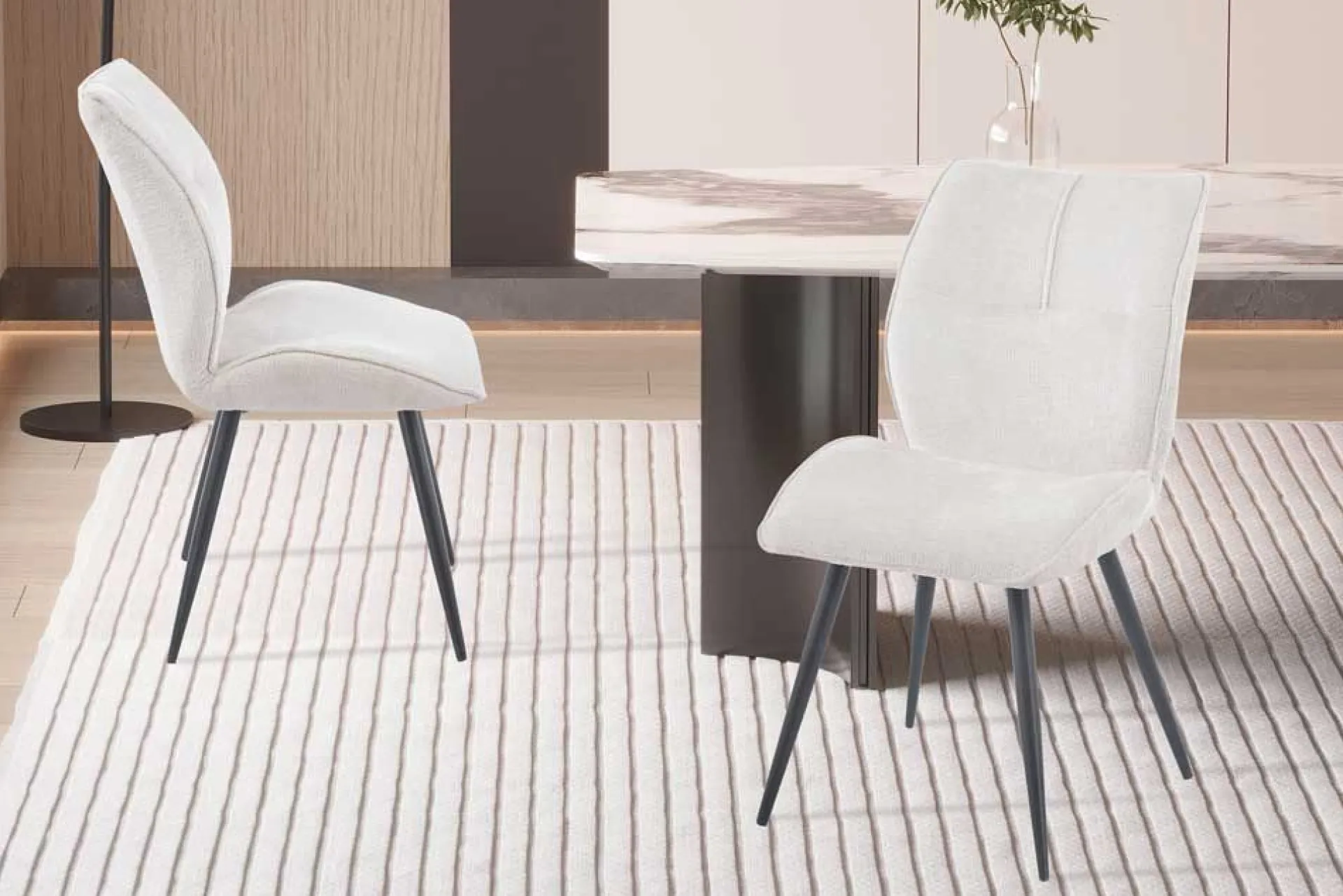 Rousseau Esszimmerstuhl Faye - 49x65x89cm - ecru