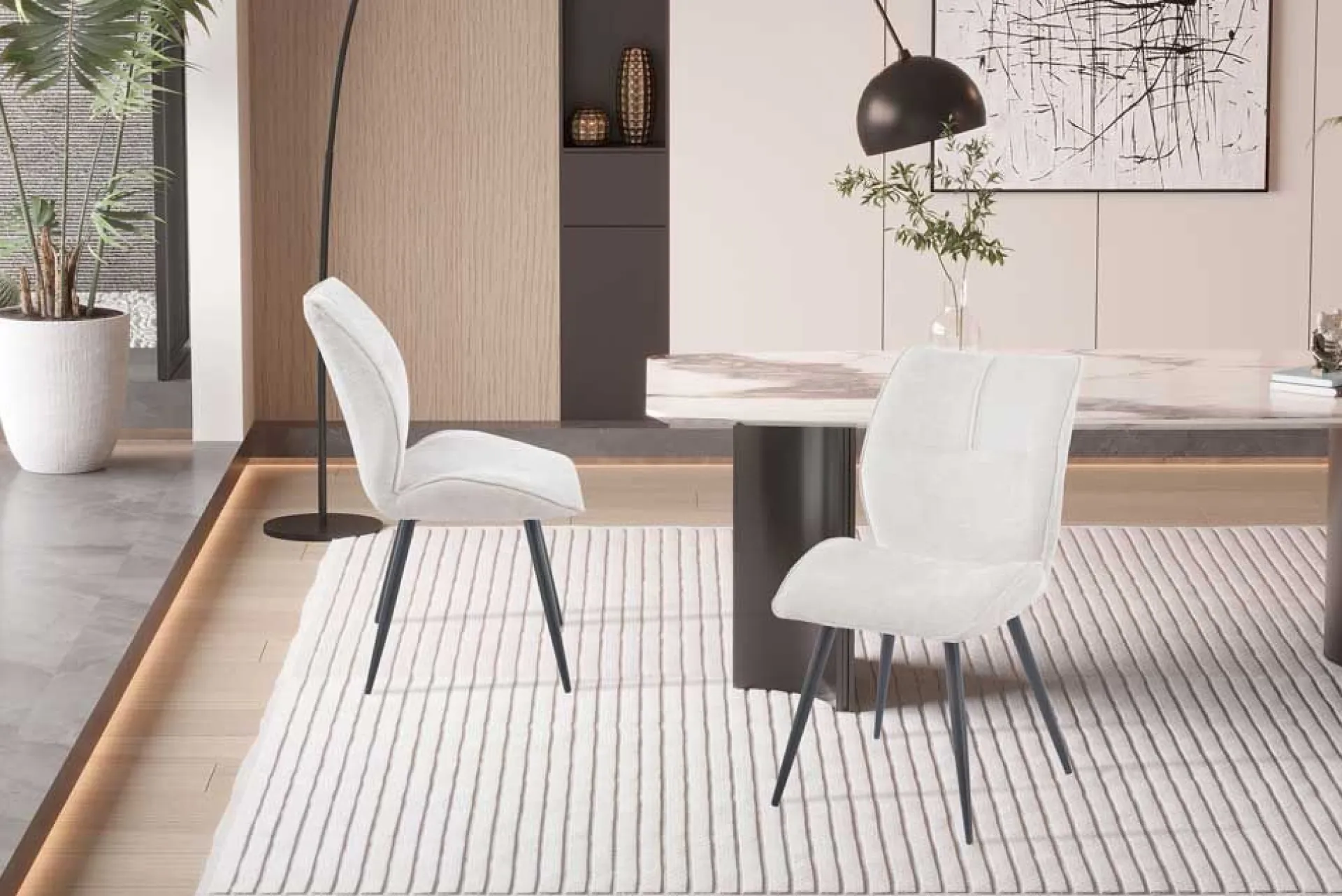 Rousseau Esszimmerstuhl Faye - 49x65x89cm - ecru