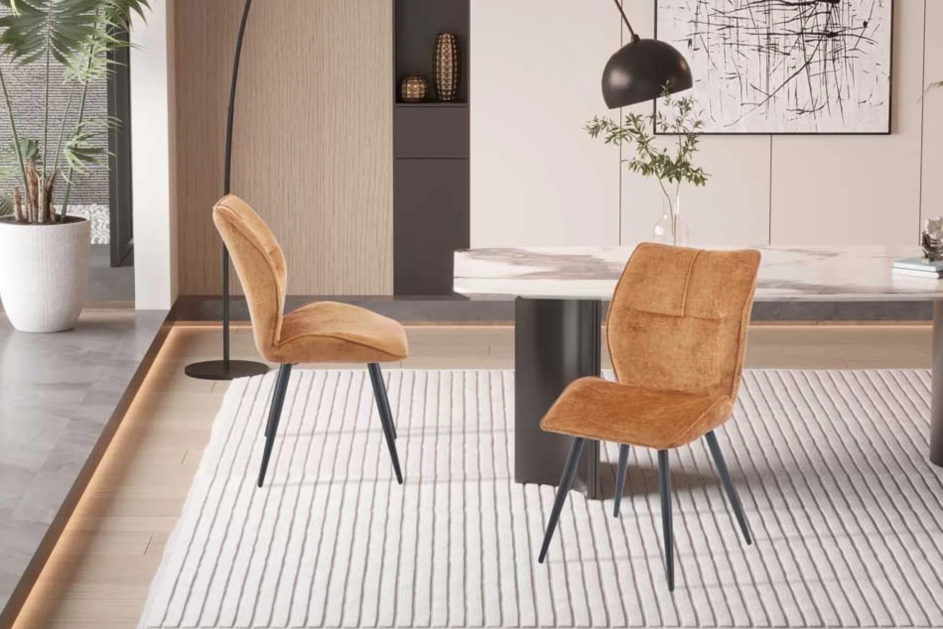 Rousseau Esszimmerstuhl Faye - 49x65x89cm - gold