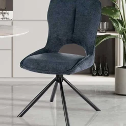 Rousseau Esszimmerstuhl Morris - 48x59.5x90cm - drehbar - er Stoff