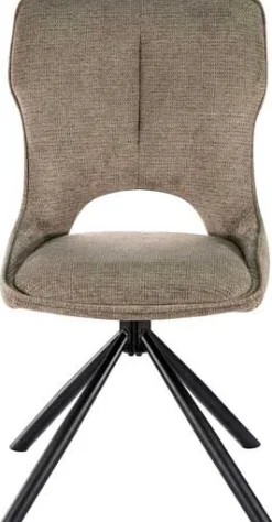 Rousseau Esszimmerstuhl Morris - 48x59.5x90cm - drehbar - heller Stoff