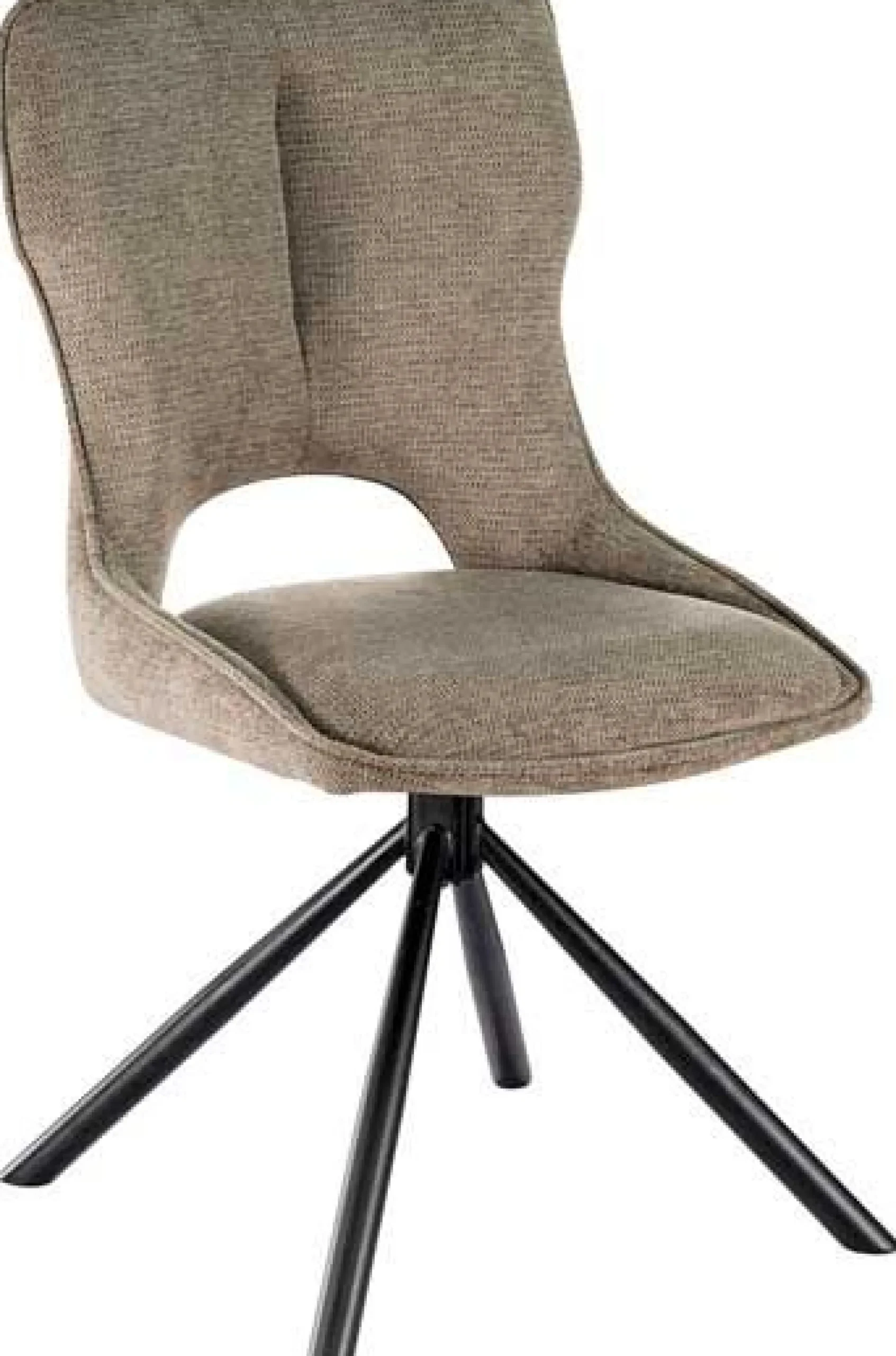 Rousseau Esszimmerstuhl Morris - 48x59.5x90cm - drehbar - heller Stoff