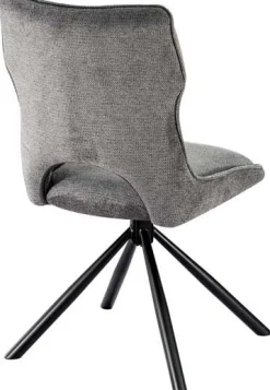 Rousseau Esszimmerstuhl Morris - 48x59.5x90cm - drehbar - dunkeler Stoff