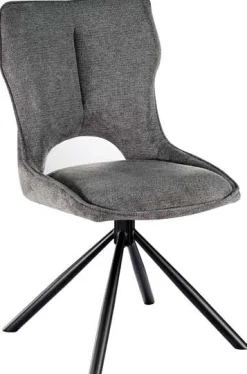 Rousseau Esszimmerstuhl Morris - 48x59.5x90cm - drehbar - dunkeler Stoff