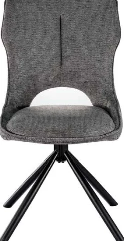 Rousseau Esszimmerstuhl Morris - 48x59.5x90cm - drehbar - dunkeler Stoff