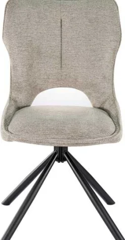 Rousseau Esszimmerstuhl Morris - 48x59.5x90cm - drehbar - heller Stoff