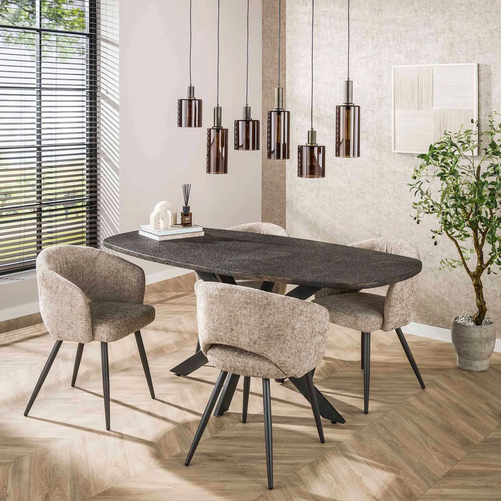 Emob Esszimmerstuhl Saloon - 58x56x81cm - Stoff