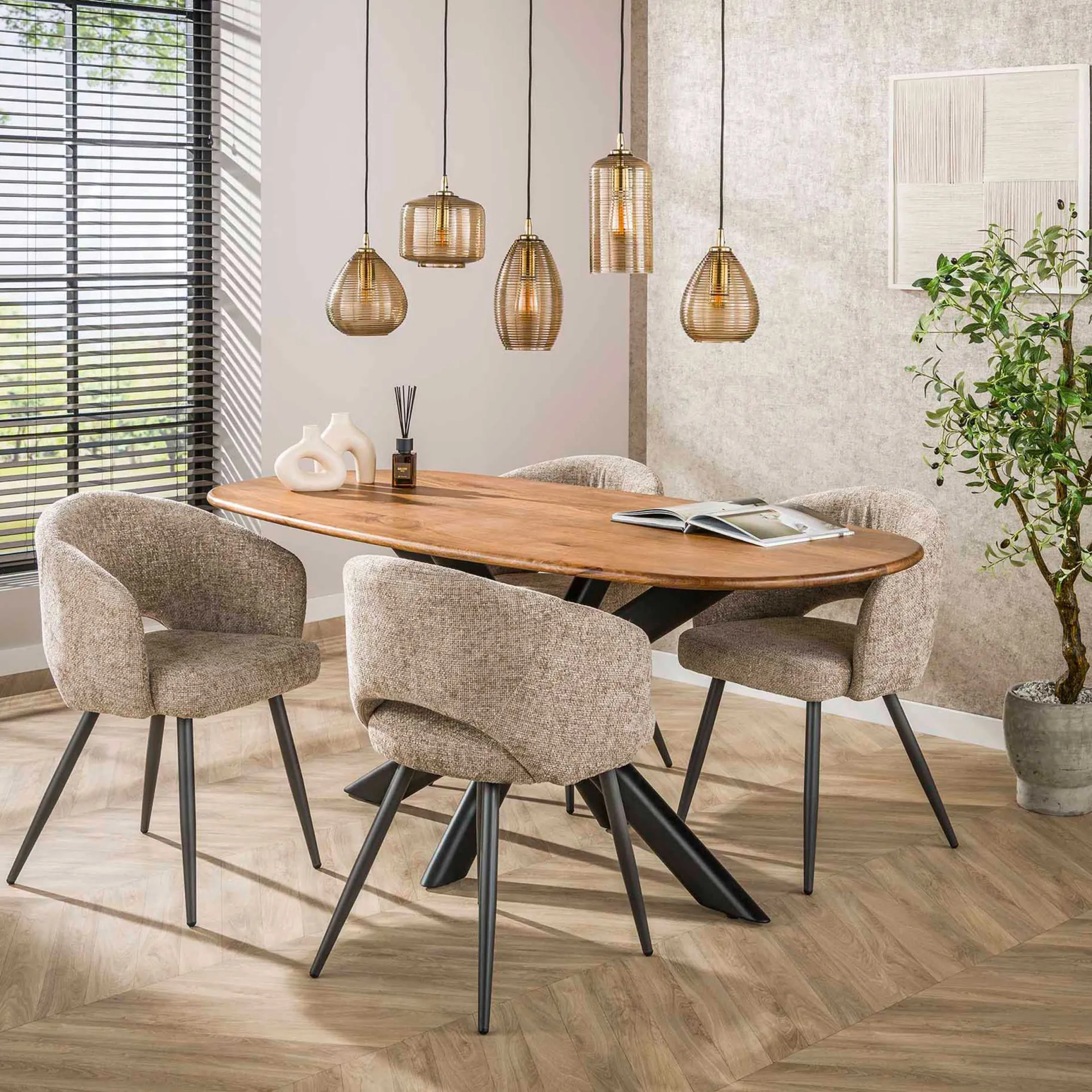 Emob Esszimmerstuhl Saloon - 58x56x81cm - Stoff