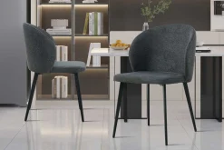 Rousseau Esszimmerstuhl Tilly - 51x55x80cm - dunkelgrauer Stoff