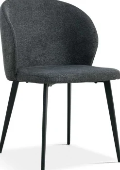 Rousseau Esszimmerstuhl Tilly - 51x55x80cm - dunkelgrauer Stoff