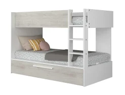 Etagenbett Cassie 90x200 mit Bettkasten - weiß