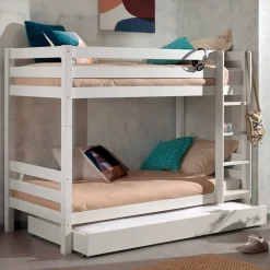 Etagenbett Claire 160cm mit Bettkasten - weiß