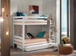 Etagenbett Claire 160cm mit Bettkasten - weiß