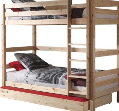 Etagenbett Claire hoch mit Bettschublade - Kieferholz
