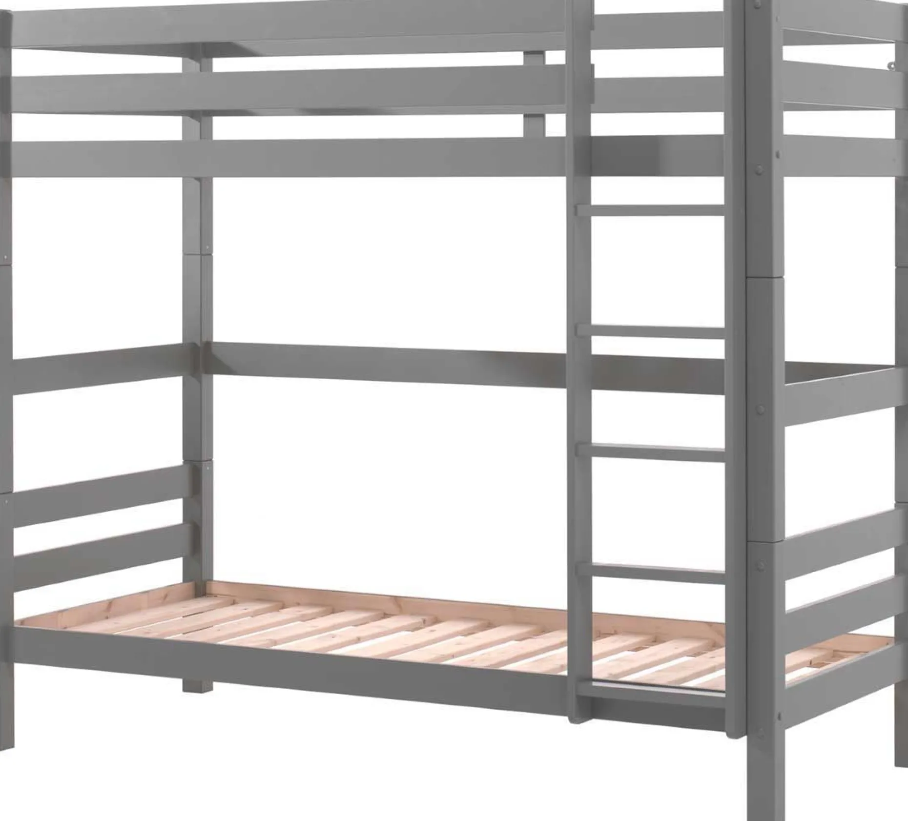 Etagenbett Claire hoch mit Bettkasten - grau