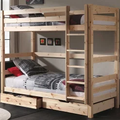 Etagenbett Claire mit Bettkästen Elise - Kieferholz