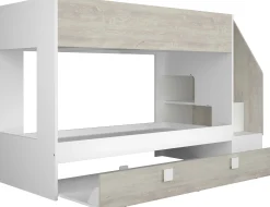 Etagenbett Easy - 90x200cm - mit Bettkasten - Cascina Eiche Dekor/Weiß