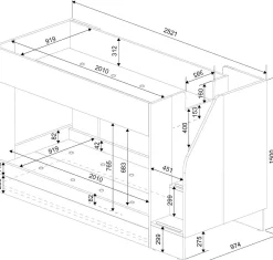 Etagenbett Easy - 90x200cm - mit Bettkasten - Cascina Eiche Dekor/Weiß