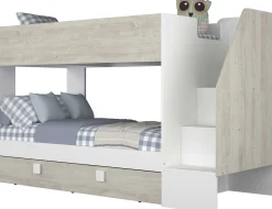 Etagenbett Easy - 90x200cm - mit Bettkasten - Cascina Eiche Dekor/Weiß