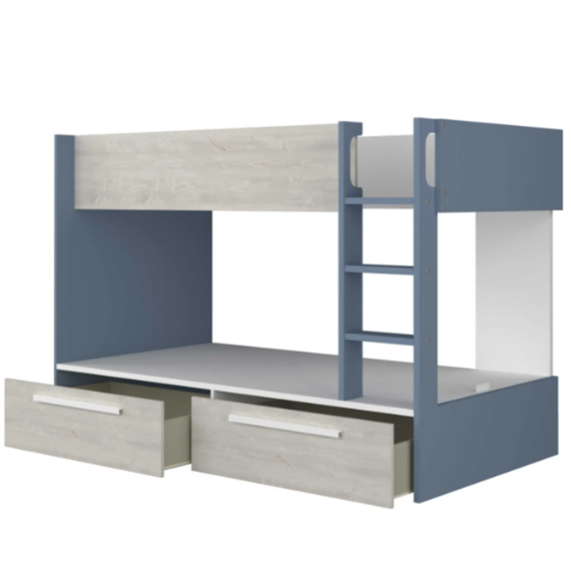 Etagenbett Fleur mit Schubladen - blau