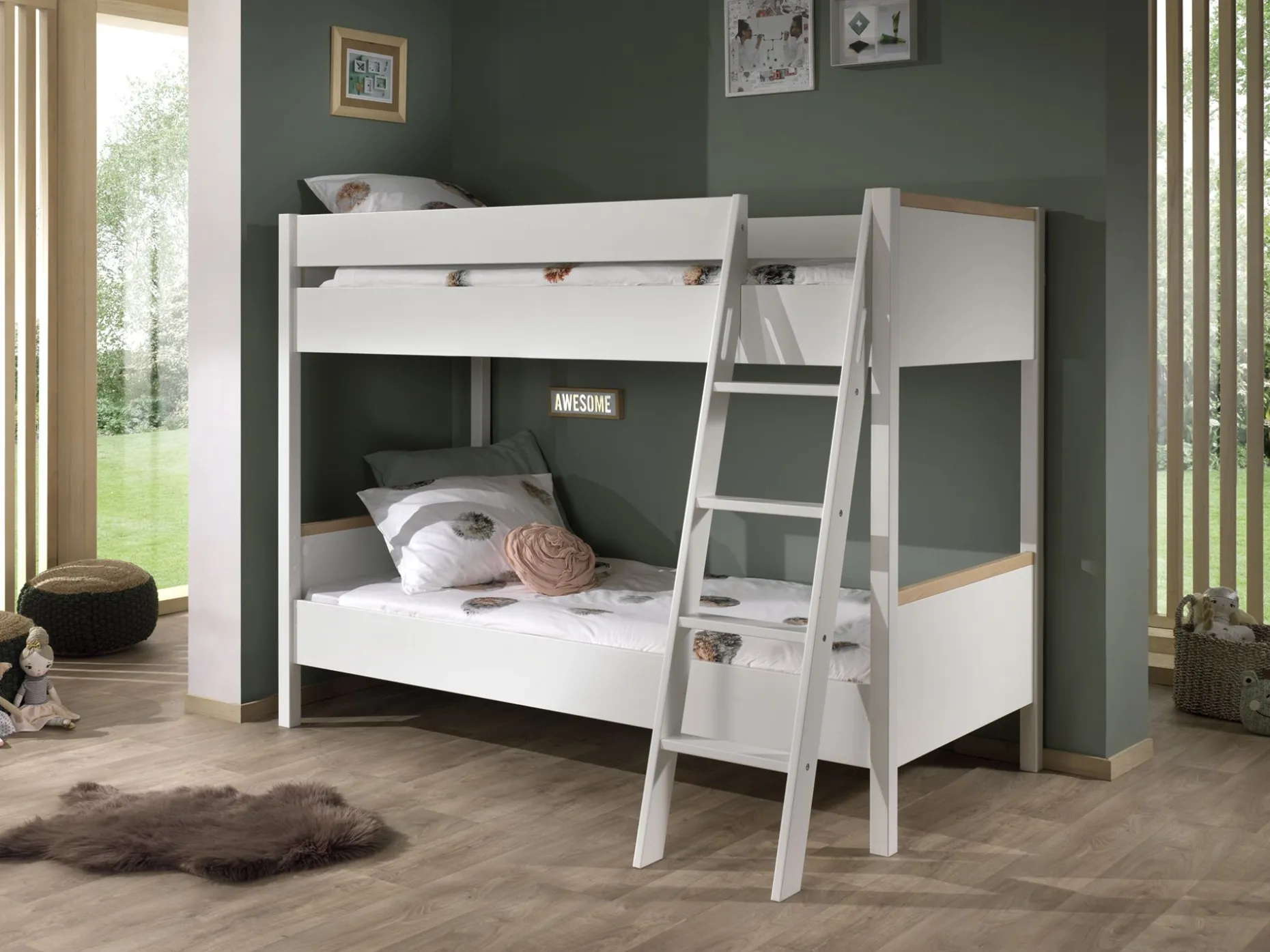 Etagenbett London 90x200 - weiß