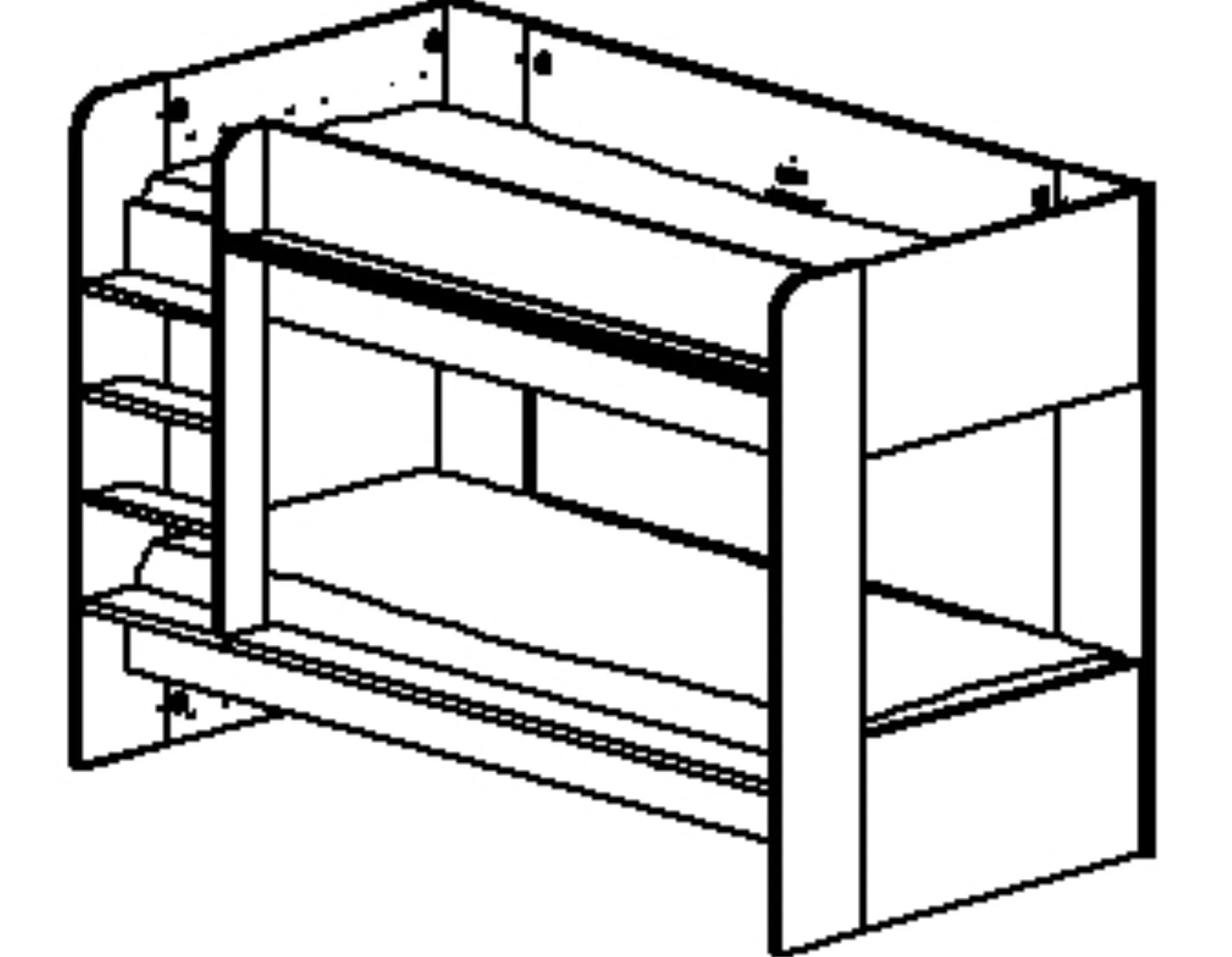 Etagenbett Matis - 90x200cm - inkl. Lattenroste - Kastanie Dekor