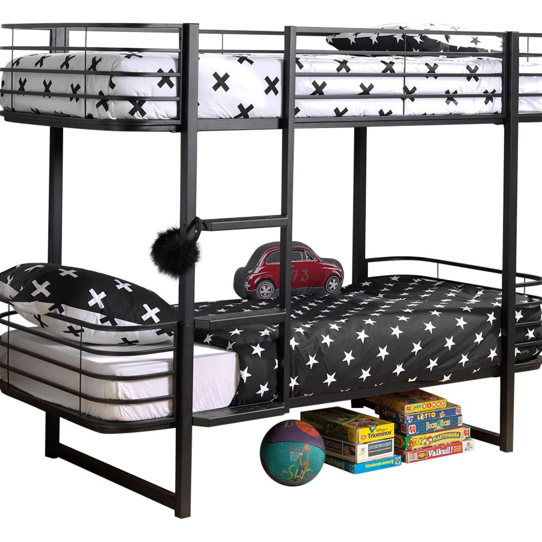 Etagenbett Oscar - 90x200cm - schwarz