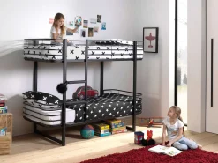 Etagenbett Oscar - 90x200cm - schwarz