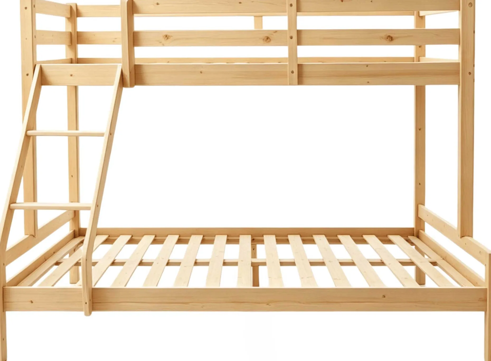 Etagenbett Sven - 90x200 & 140x200cm - 3 Personen – massives Kiefernholz