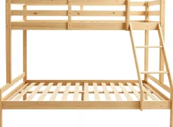 Etagenbett Sven - 90x200 & 140x200cm - 3 Personen – massives Kiefernholz