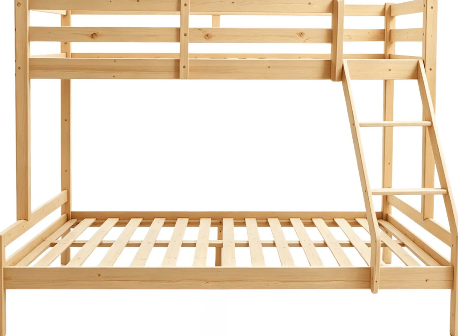 Etagenbett Sven - 90x200 & 140x200cm - 3 Personen – massives Kiefernholz
