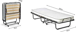 Etagenbett Xenia 90x200 cm - inklusive Matratze - schwarz