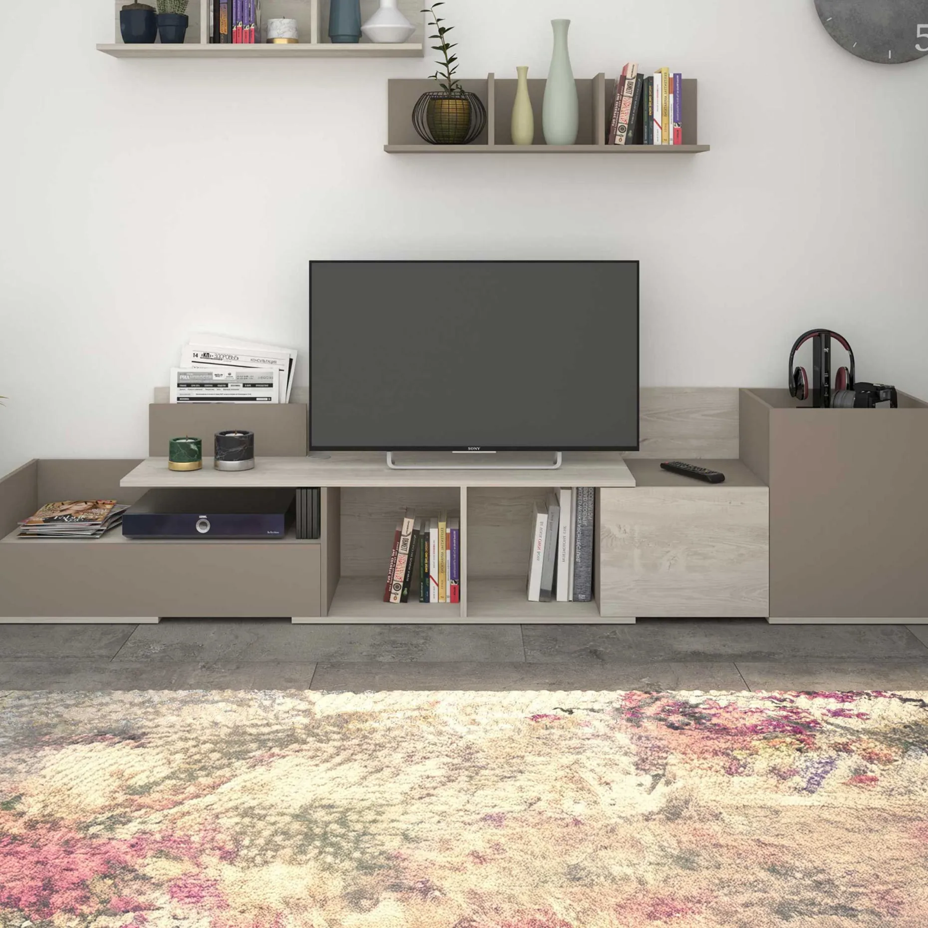 Fernsehschrank Boost 180cm - grau