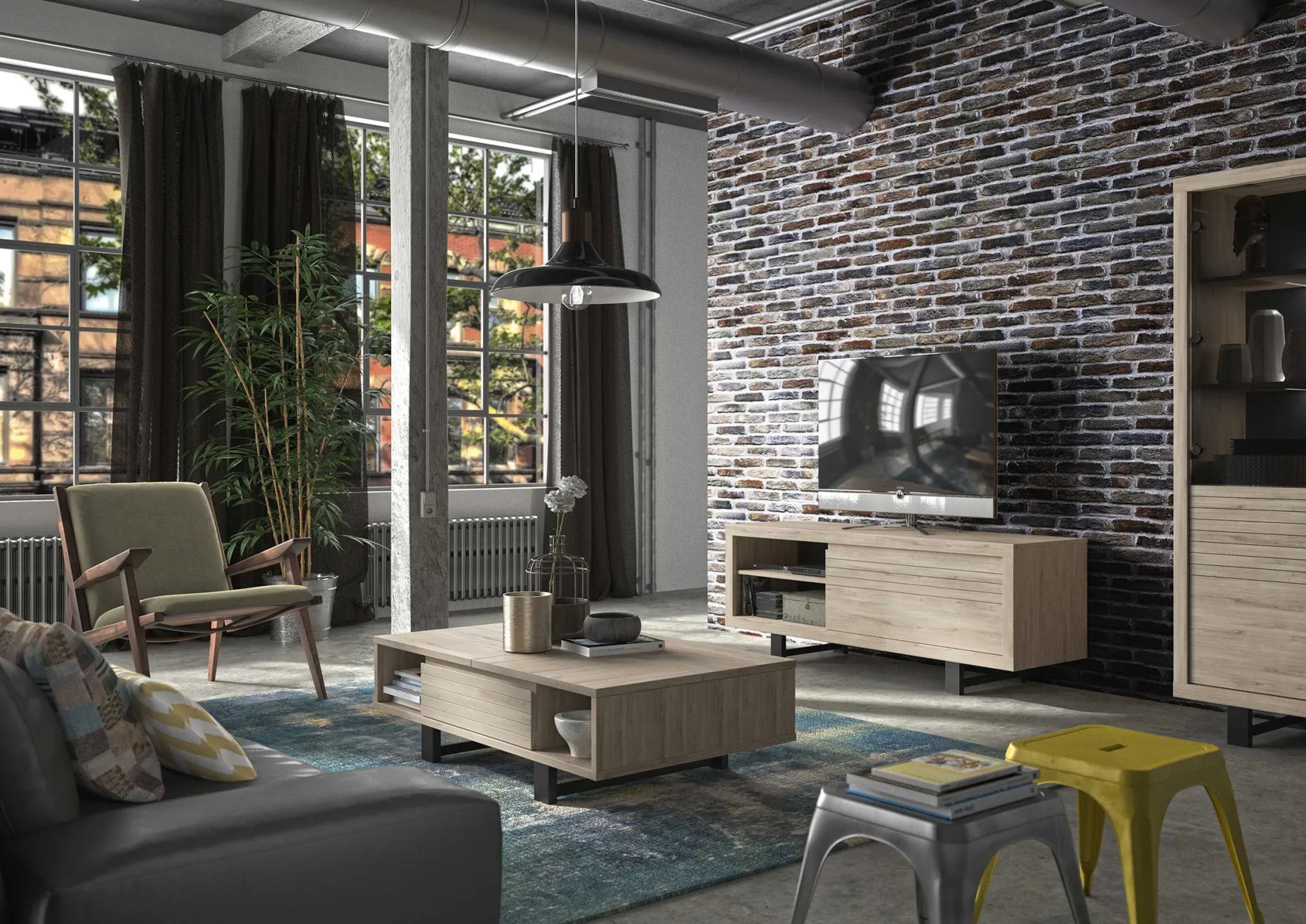 Fernsehschrank Clive 160cm - Eiche