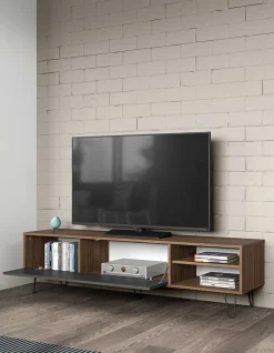 Fernsehschrank Jiro 165cm - Walnuss/Anthrazit