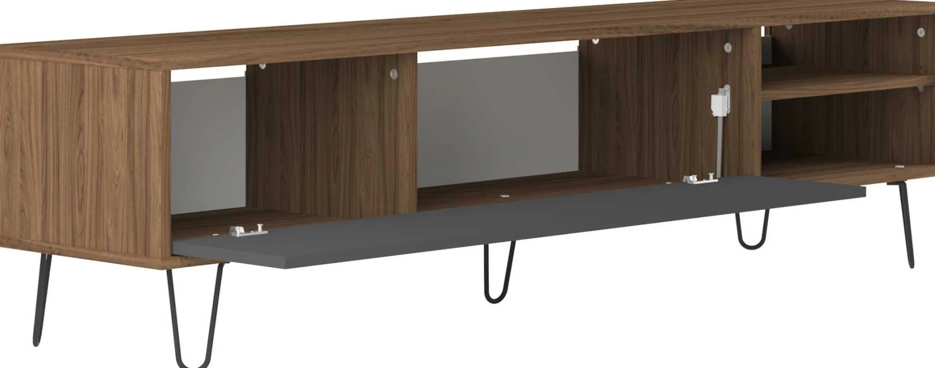 Fernsehschrank Jiro 165cm - Walnuss/Anthrazit
