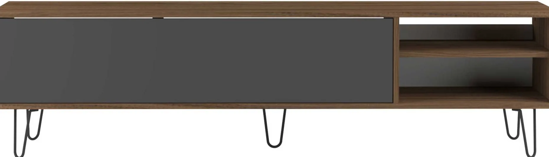 Fernsehschrank Jiro 165cm - Walnuss/Anthrazit