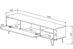 Fernsehschrank Jiro 165cm - Walnuss/Anthrazit