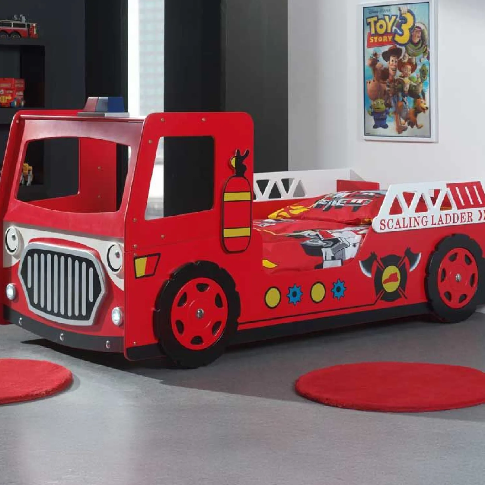 Feuerwehrbett Firetruck mit LED-Beleuchtung