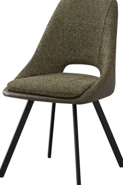 Rousseau Filou' Bouclé dunkel Stuhl | dunkel PU-Polsterung - 85x48x56cm