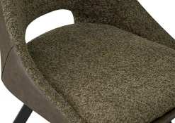 Rousseau Filou' Bouclé dunkel Stuhl | dunkel PU-Polsterung - 85x48x56cm