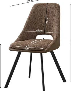 Rousseau Filou' Bouclé Sand Stuhl | PU Polsterung - 85x48x56cm