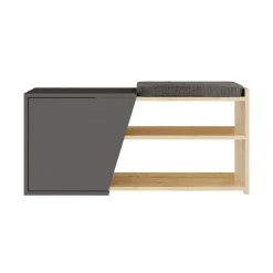 Fiona SC Schuhschrank | 100% MELAMIN | Eiche, Anthrazit