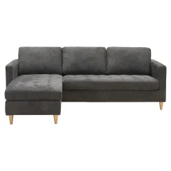 House Nordic Firenze Dunkeles Sofa mit Naturholzbeinen
