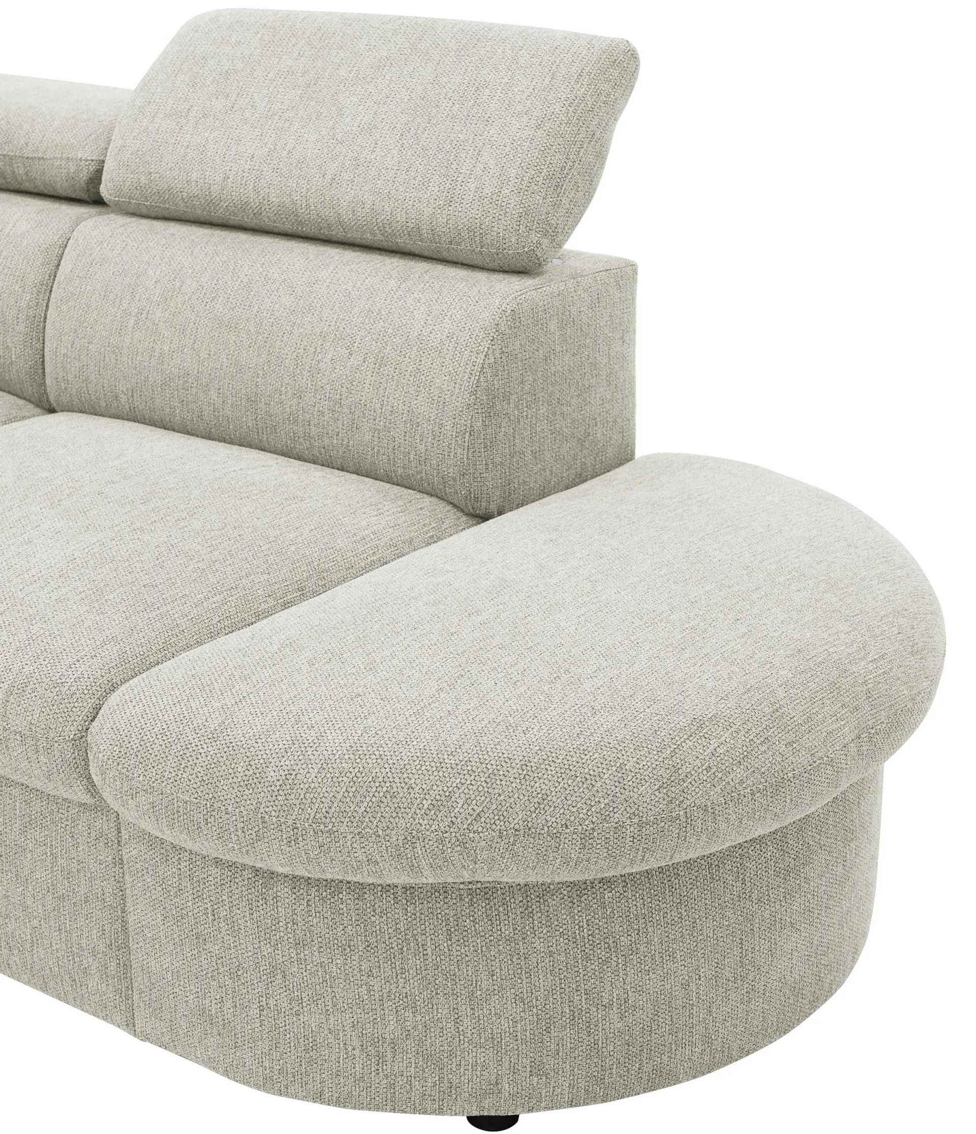 PGS Firenze Ecksofa rechts - mit Bettfunktion - Stoff